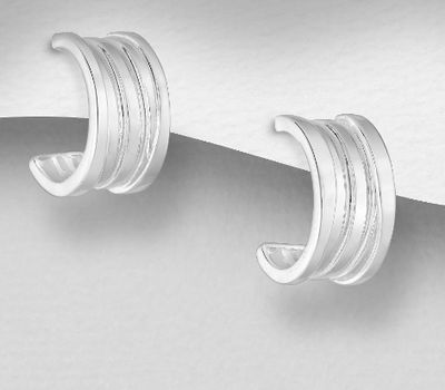 925 Sterling Silver Push-Back Earrings