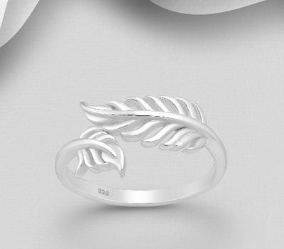 925 Sterling Silver Leaf Ring