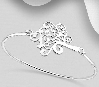 925 Sterling Silver Tree Of Life Bangle