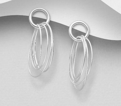 925 Sterling Silver Wire Push-Back Earrings