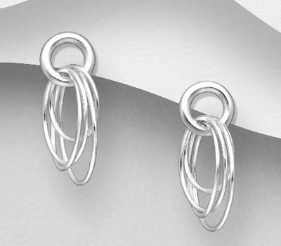 925 Sterling Silver Wire Push-Back Earrings