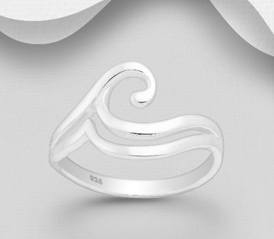 925 Sterling Silver Wave Ring