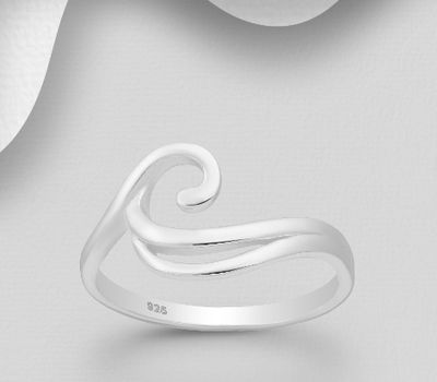 925 Sterling Silver Wave Ring