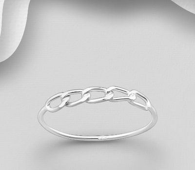 925 Sterling Silver Links Ring