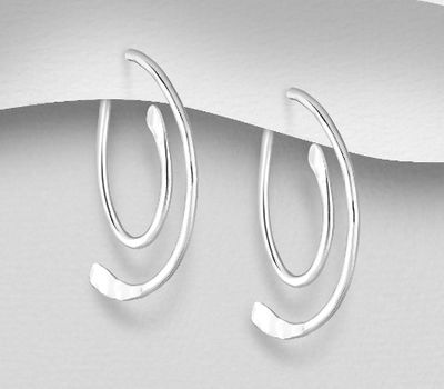 925 Sterling Silver Jacket Earrings