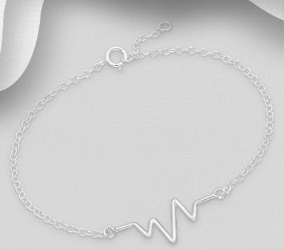 925 Sterling Silver Pulse Bracelet