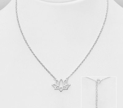 925 Sterling Silver Lotus Necklace