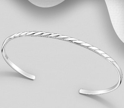 925 Sterling Silver Cuff, 2 mm Wide