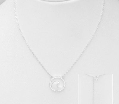 925 Sterling Silver Wave Necklace