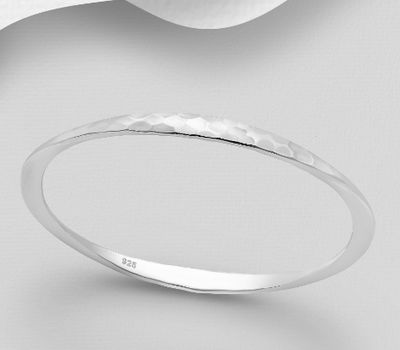 925 Sterling Silver Hammered Bangle