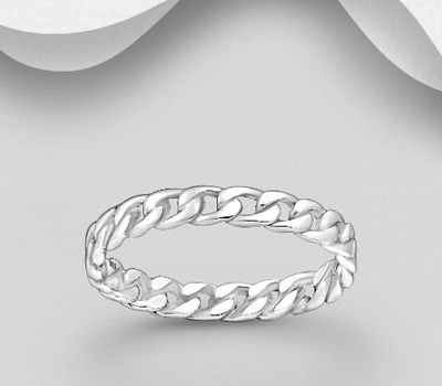 925 Sterling Silver Links Ring