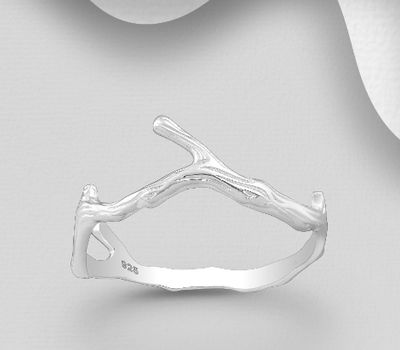 925 Sterling Silver Branch Ring