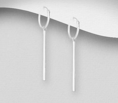 925 Sterling Silver Bar & Hoop Earrings