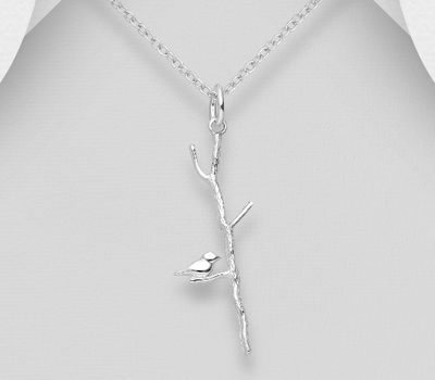 925 Sterling Silver Bird and Branch