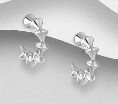 925 Sterling Silver Push-Back Earrings