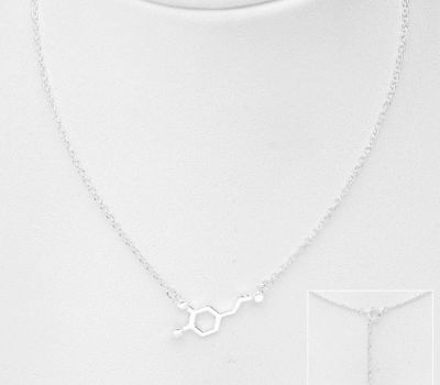 925 Sterling Silver Molecule - Dopamine Necklace