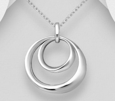 925 Sterling Silver Oval Link Pendant