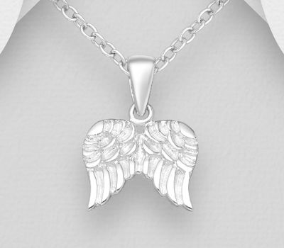 925 Sterling Silver Angel Wings Pendant