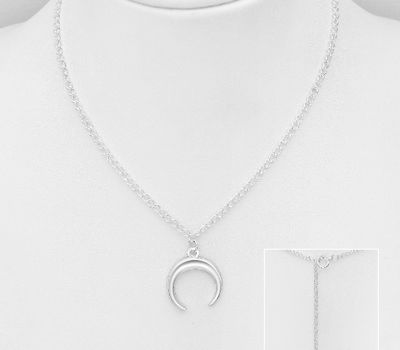 925 Sterling Silver Horn Necklace