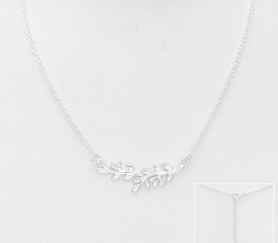 925 Sterling Silver Leaf Necklace