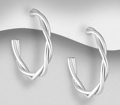 925 Sterling Silver Push Back Earrings