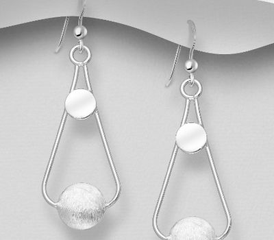 925 Sterling Silver Droplet Hook Earrings