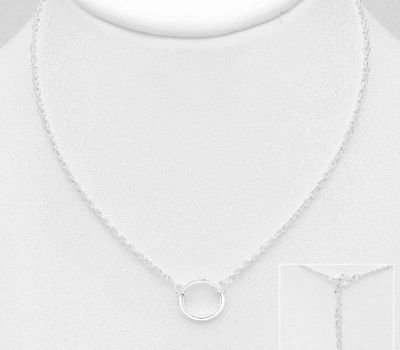 925 Sterling Silver Circle Necklace