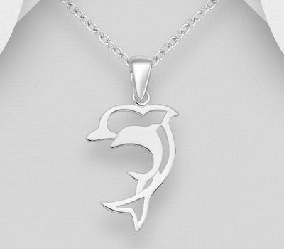 925 Sterling Silver Dolphin Pendant