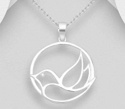 925 Sterling Silver Bird Pendant