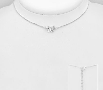 925 Sterling Silver Butterfly Choker