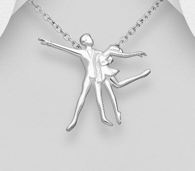 925 Sterling Silver Dancers Pendant