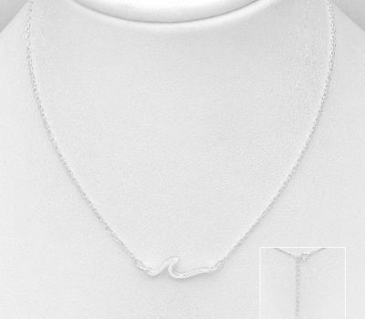 925 Sterling Silver Wave Necklace