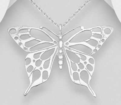 925 Sterling Silver Butterfly Pendant