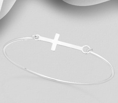 925 Sterling Silver Cross Bracelet