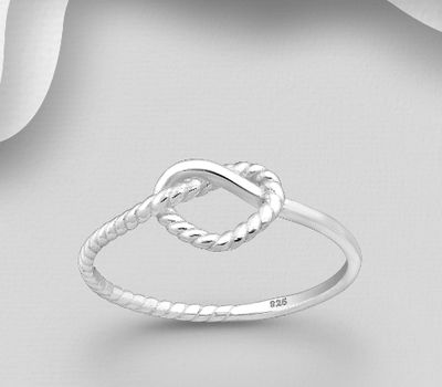 925 Sterling Silver Love Knot Ring