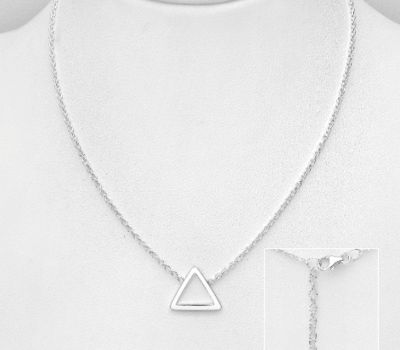 925 Sterling Silver Triangle Necklace