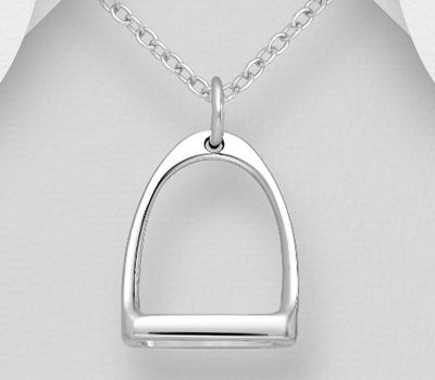 925 Sterling Silver Stirrup Pendant