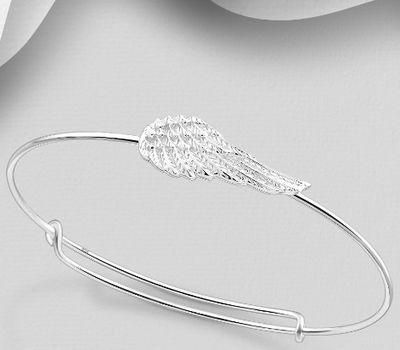 925 Sterling Silver Angel Wings Bracelet