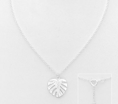 925 Sterling Silver Leaf Necklace