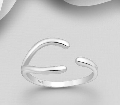 925 Sterling Silver Adjustable Wishbone Ring