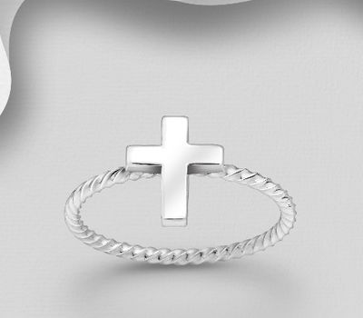 925 Sterling Silver Cross Ring