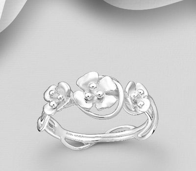 925 Sterling Silver Flower Ring