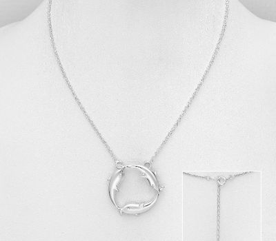 925 Sterling Silver Dolphin Necklace