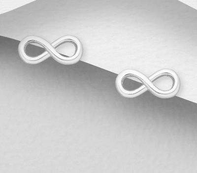 925 Sterling Silver Infinity Push-Back Earrings