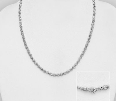 ITALIAN DELIGHT - 925 Sterling Silver Necklace, 3.3 mm Wide, Made in Italy