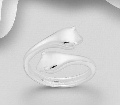 925 Sterling Silver Adjustable Snake Ring