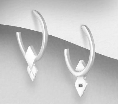 925 Sterling Silver Small Open Hoop Earrings