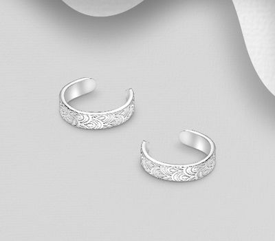 925 Sterling Silver Swirl Ear Cuffs