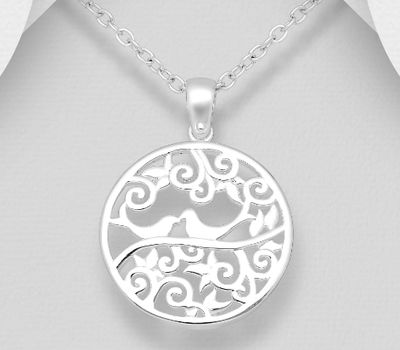 925 Sterling Silver Bird Pendant