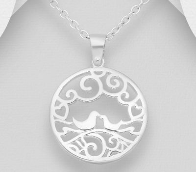 925 Sterling Silver Bird Pendant